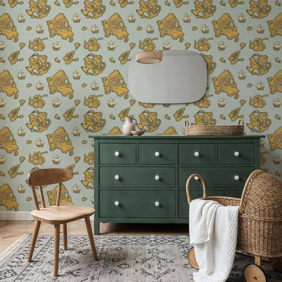 Treasure Map Mural Wallpaper - room preview 06