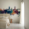 Kingston Upon Hull England Skyline Blue & Bronze Mural Wallpaper - room preview 06