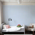 Gingham Ocean Mural Wallpaper - room preview 06