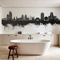 Minsk Belarus Skyline Black & White Mural Wallpaper - room preview 06