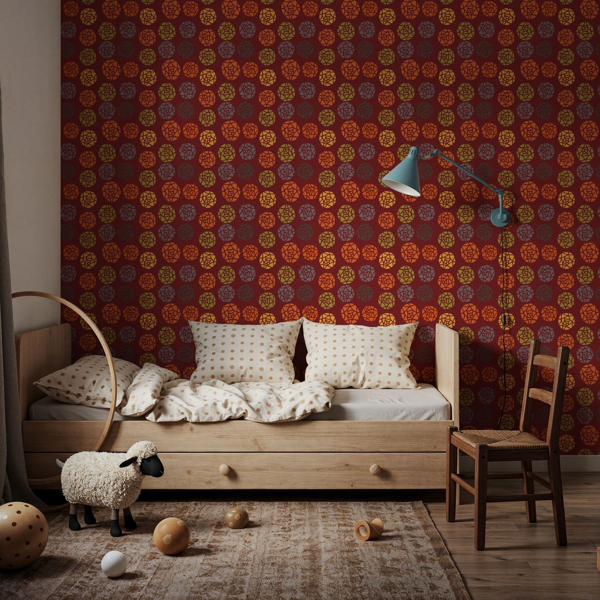 New Harvest Twirl Small Mural Wallpaper - room preview 06