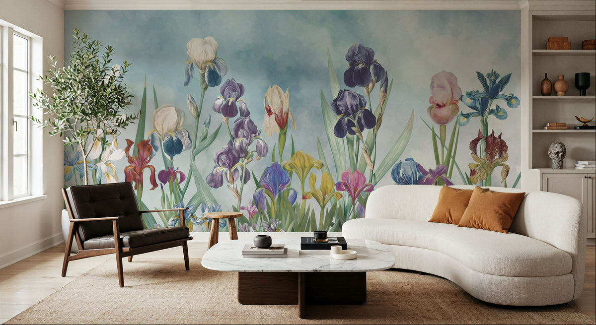 Iris Field Mural Wallpaper - room preview 06