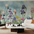 Iris Field Mural Wallpaper - room preview 06