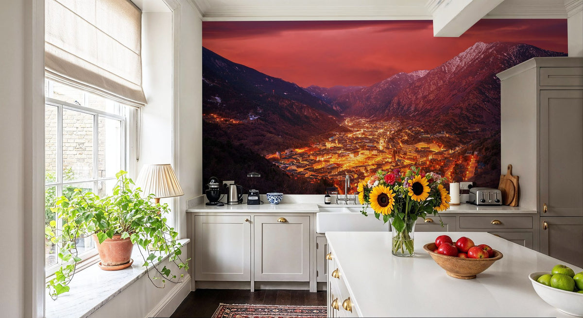 Crimson Valley Vista Mural Wallpaper - room preview 06
