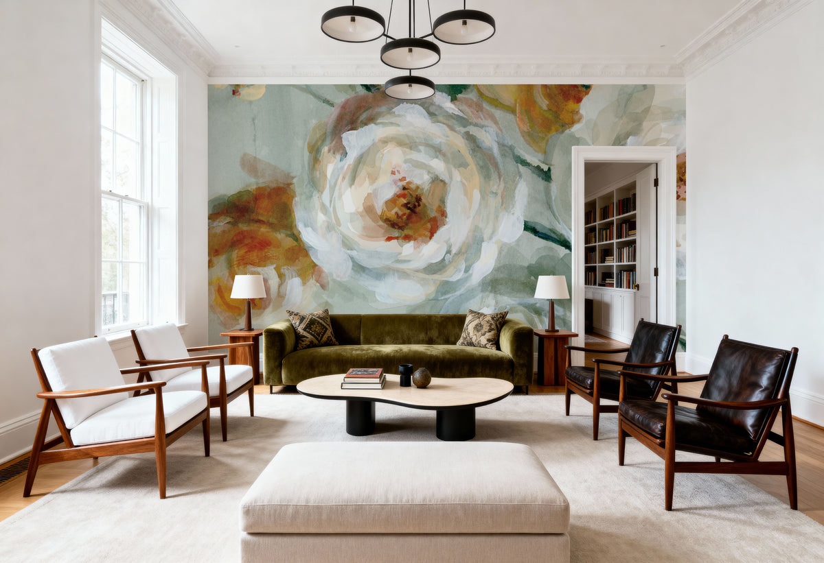 Fall Blossoms Panel IV Mural Wallpaper - room preview 06