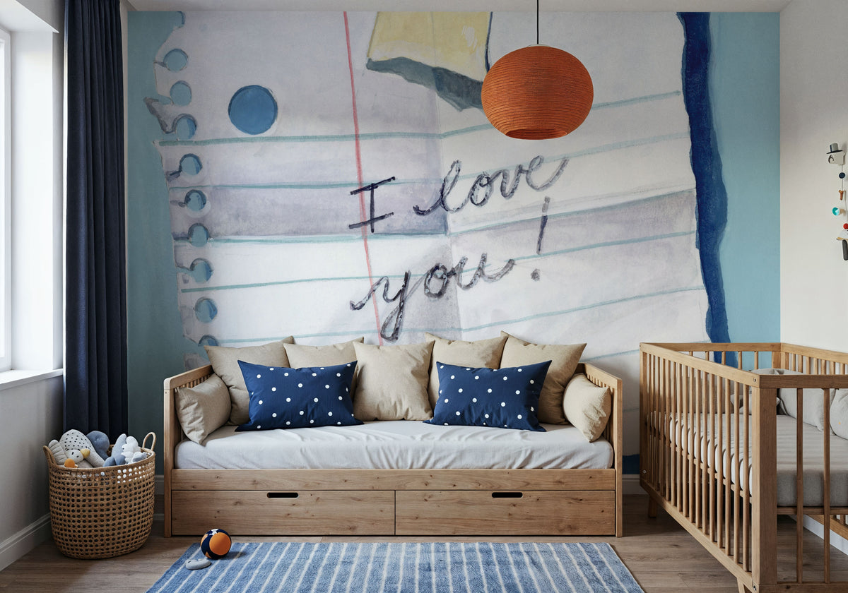 Remember I Love You Mural Wallpaper - room preview 06