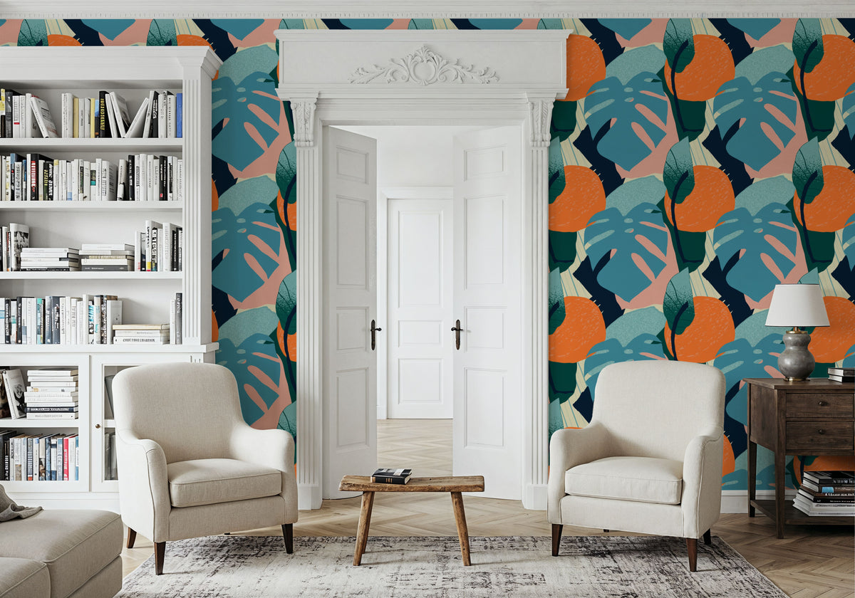 Orange Juice Mural Wallpaper - room preview 06