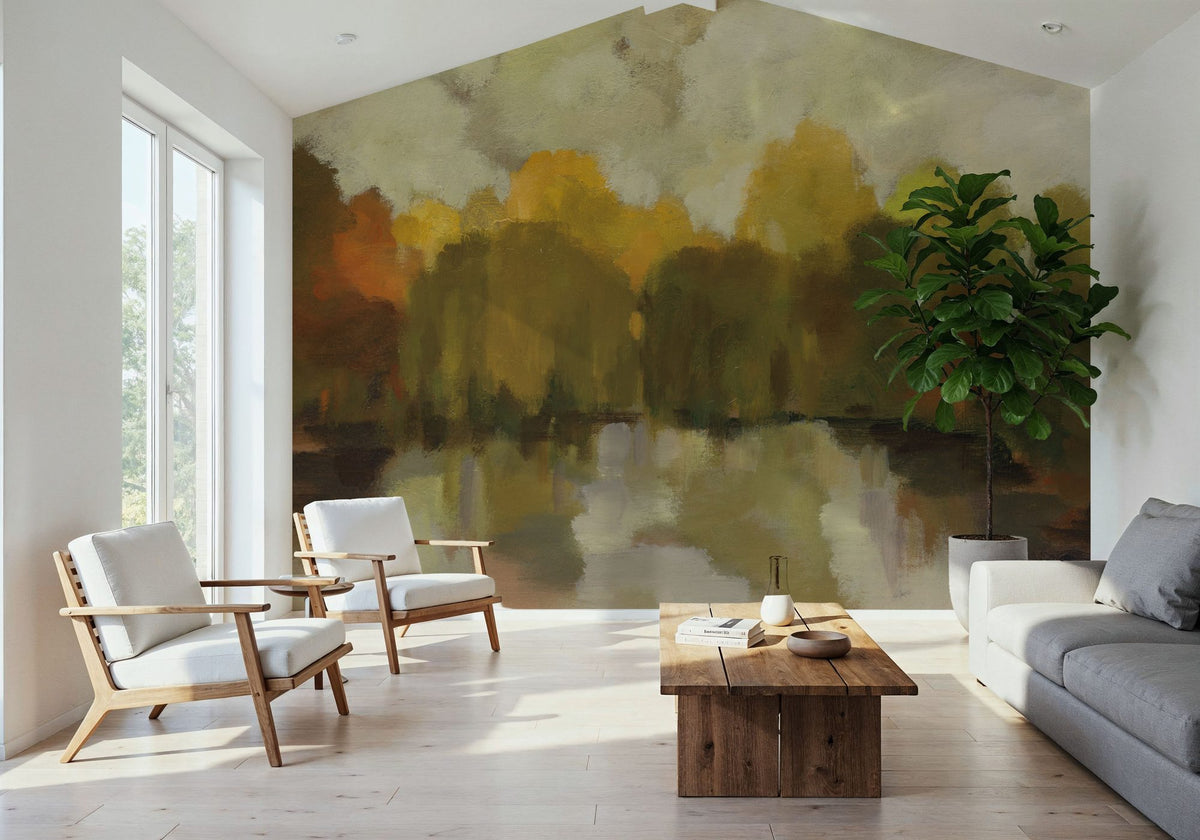 Fall Willows Mural Wallpaper - room preview 06