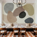 Lava Shapes, Beige Mural Wallpaper - room preview 06