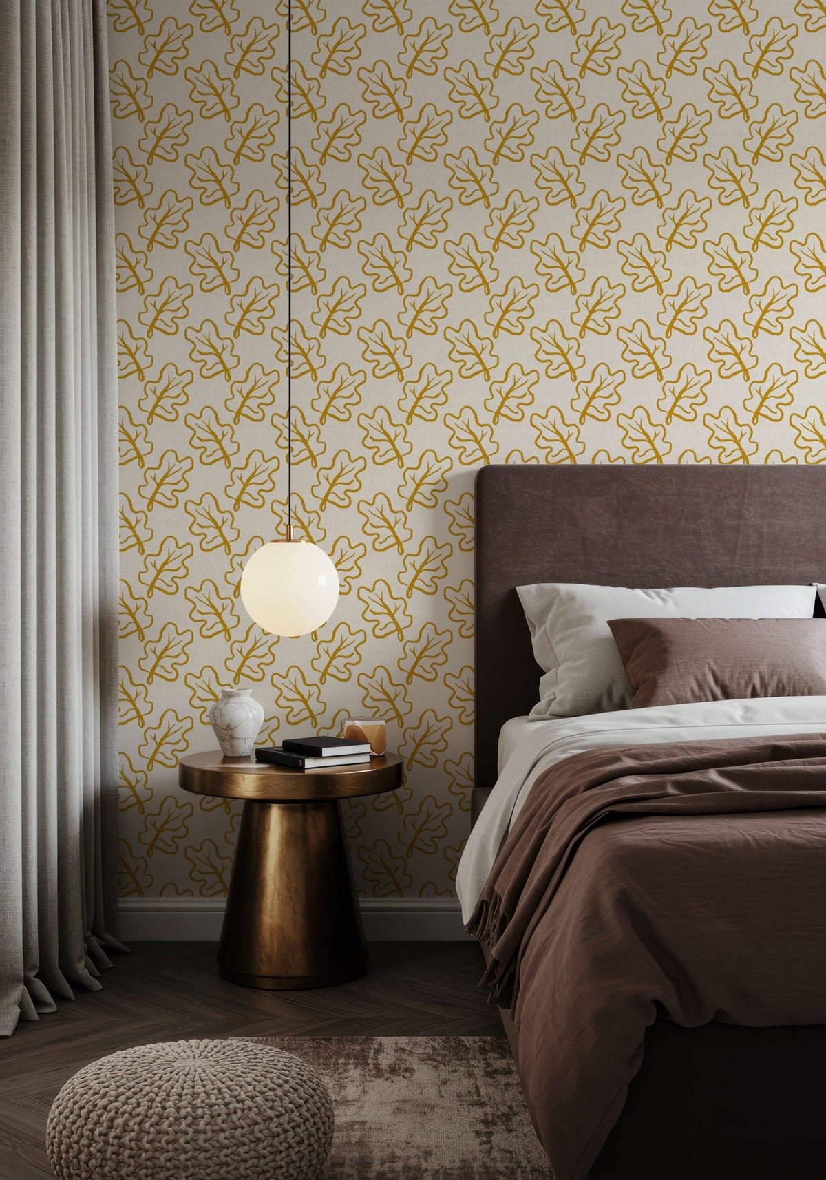 Oak Leafs Mural Wallpaper - room preview 06