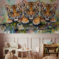 Tiger Cubs - Cute Baby Animals Series Mural Wallpaper - room preview 06