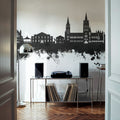 Truro England Skyline Black & White Mural Wallpaper - room preview 06