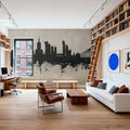 Warsaw Poland Skyline Concrete Mural Wallpaper - room preview 06