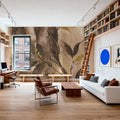 Gilded Leaf Collage II Mural Wallpaper - room preview 06