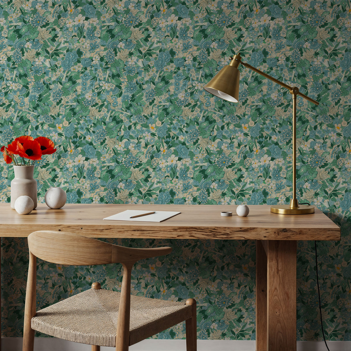 Floral Blossom Juniper Mural Wallpaper - room preview 06
