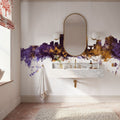 Milwaukee Wisconsin Skyline Purple & Gold Mural Wallpaper - room preview 06