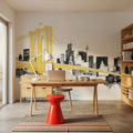 Skyline Crossing Yellow Mural Wallpaper - room preview 06