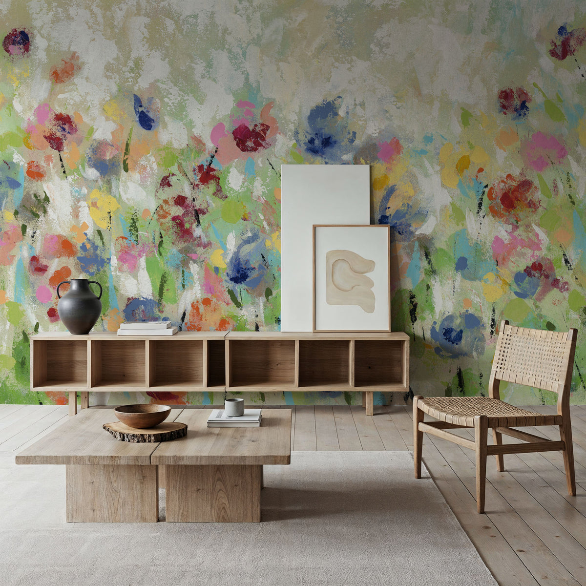 Springtime Meadow Flowers Mural Wallpaper - room preview 06