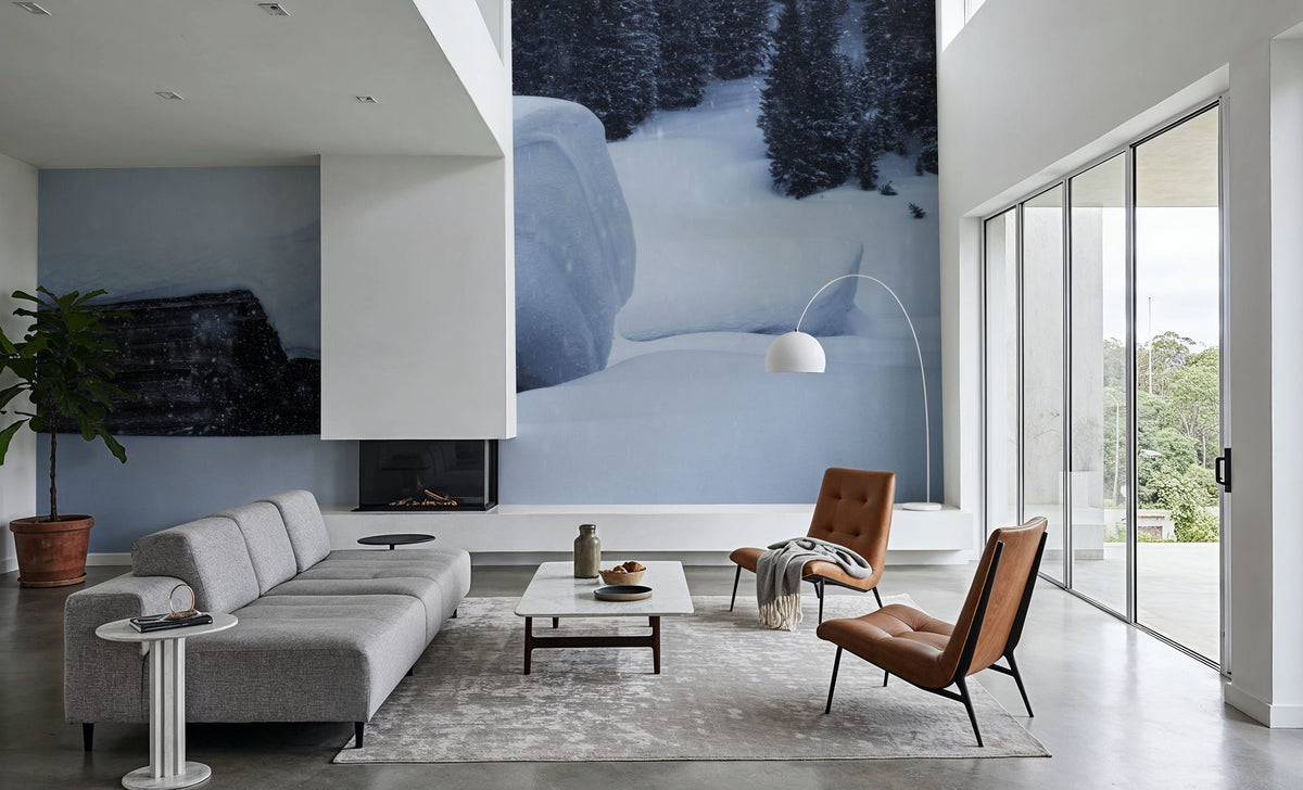 Snowing All Night Mural Wallpaper - room preview 06