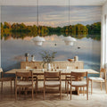 Lakeside Reflection Mural Wallpaper - room preview 06