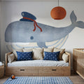 Skipper Whale Mural Wallpaper - room preview 06