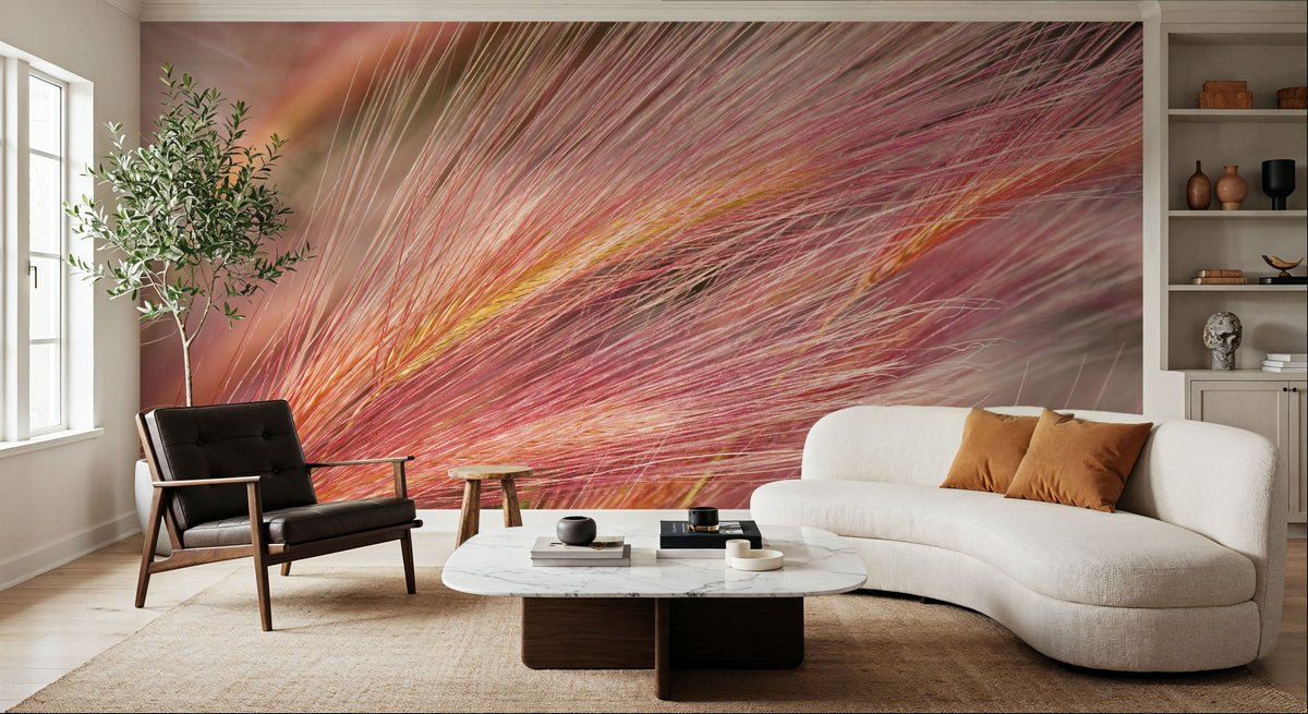 Foxtail Barley Variation Mural Wallpaper - room preview 06