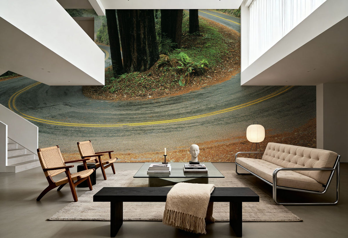 Serpentine Forest Mural Wallpaper - room preview 06