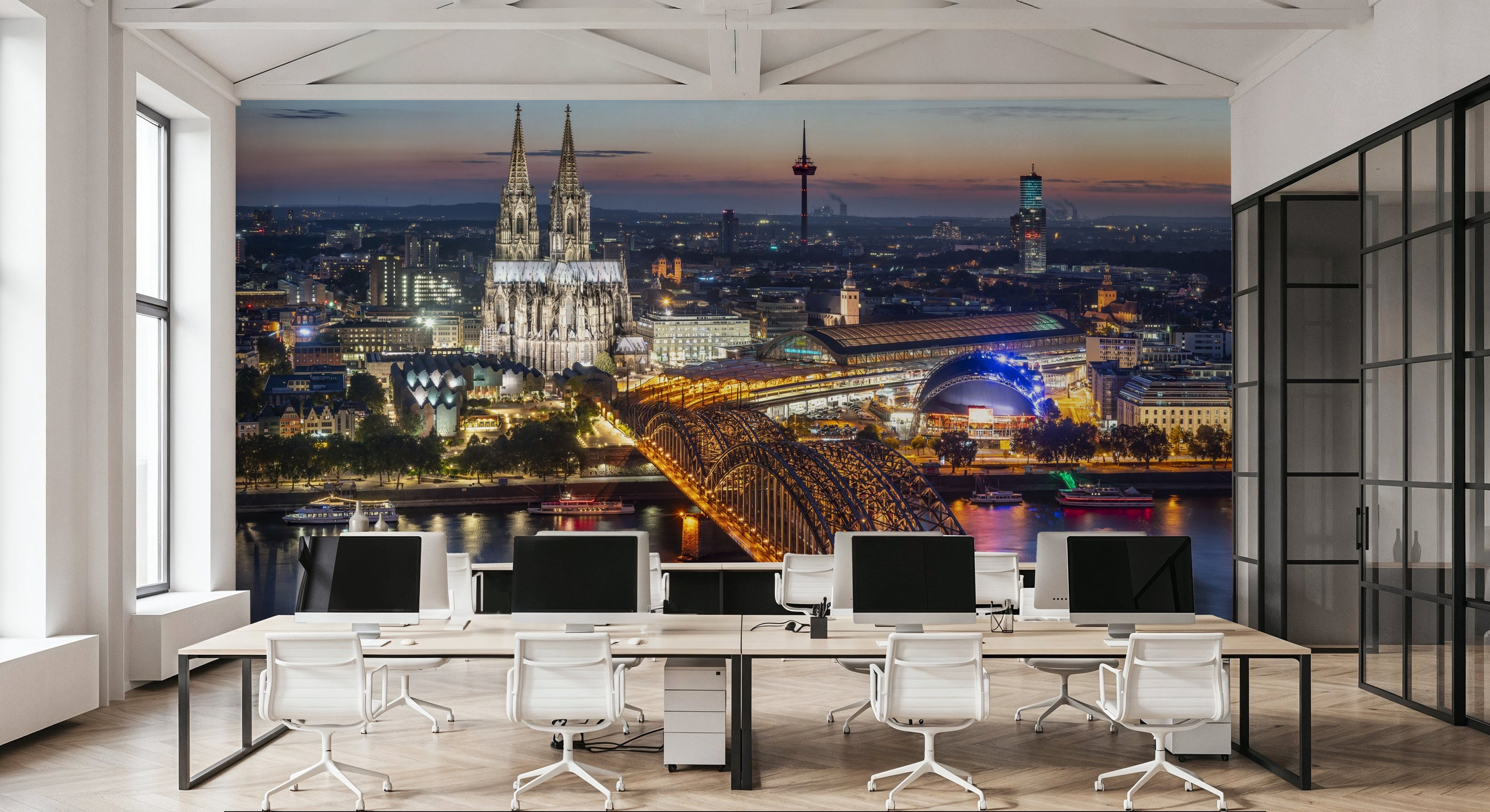 Cologne Cathedral Dusk Mural Wallpaper