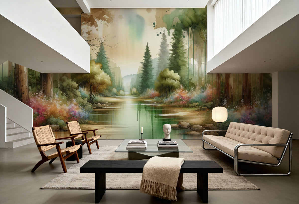 Captivating Forest Mural Wallpaper - room preview 06