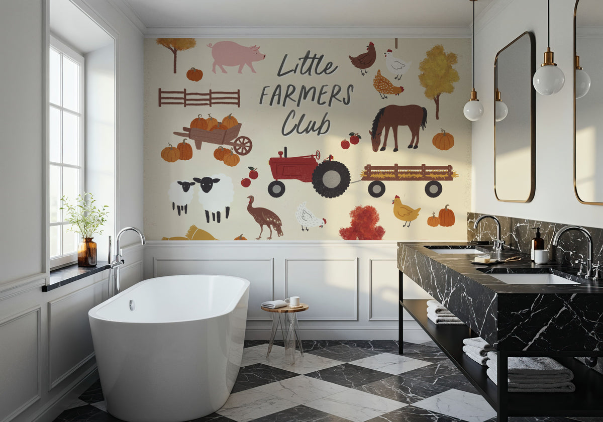 Harvest Village VI Mural Wallpaper - room preview 06