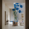 Cornflowers on Linen Mural Wallpaper - room preview 06