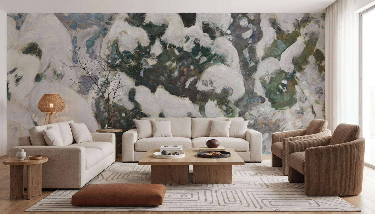 Juniper Tree in the Snow Mural Wallpaper - room preview 06