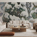 Juniper Tree in the Snow Mural Wallpaper - room preview 06