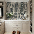 Letterpress Vintage Newspaper Collage Mural Wallpaper - room preview 06