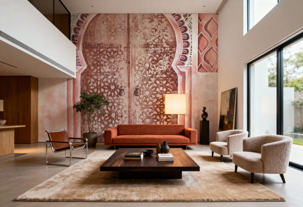 Moroccan Streets Tiled Entrance Mural Wallpaper - room preview 06