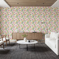 Flower Blush Ivory Mural Wallpaper - room preview 06