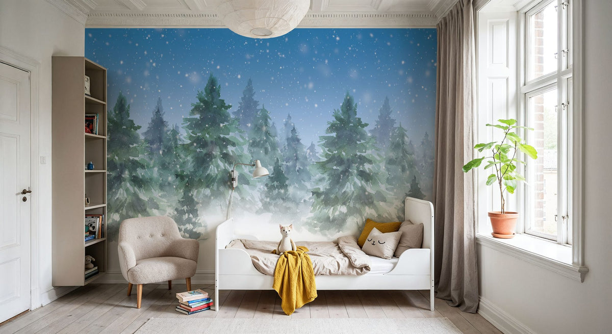 Winter Trees Mural Wallpaper - room preview 06