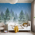 Winter Trees Mural Wallpaper - room preview 06