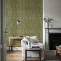 Woodland Drops Green Mural Wallpaper - room preview 06