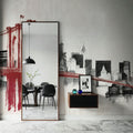 Skyline Crossing Red Mural Wallpaper - room preview 06