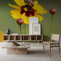 Garden Flower and Bee Mural Wallpaper - room preview 06