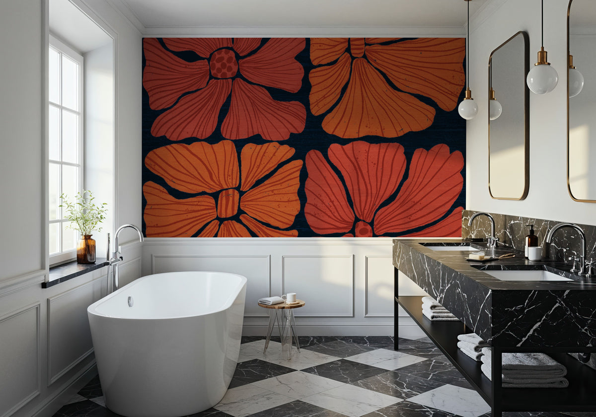 Modern Blooms II Mural Wallpaper - room preview 06