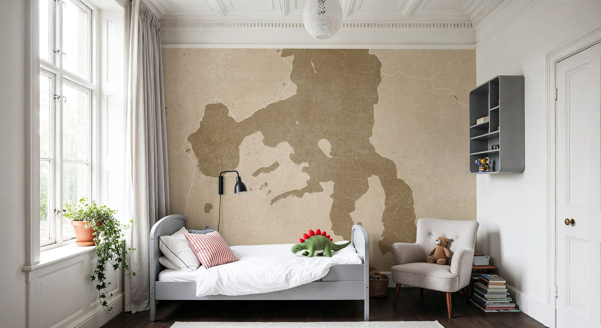 Yellowstone Lake Ochre Mural Wallpaper - room preview 06