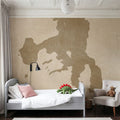 Yellowstone Lake Ochre Mural Wallpaper - room preview 06