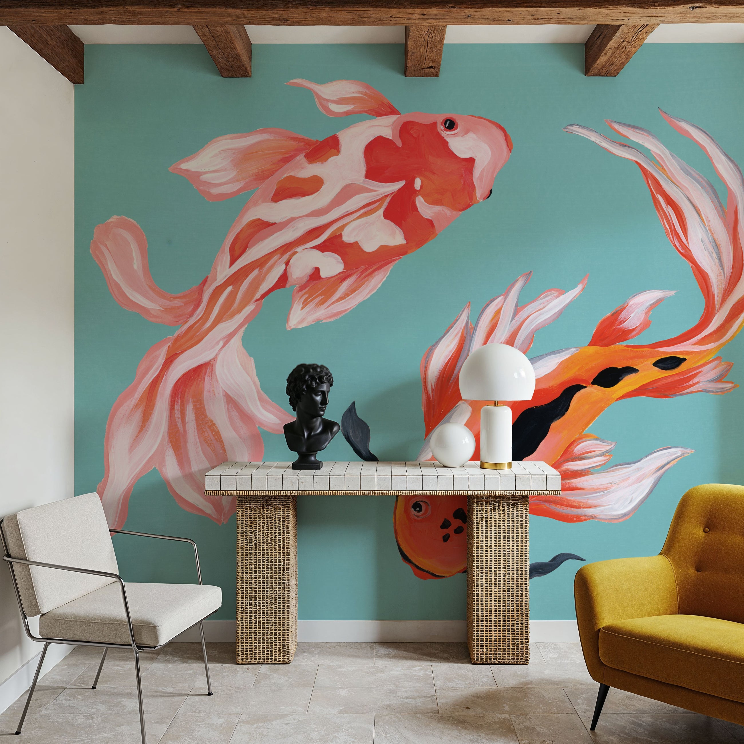 Colorful Koi VI Mural Wallpaper