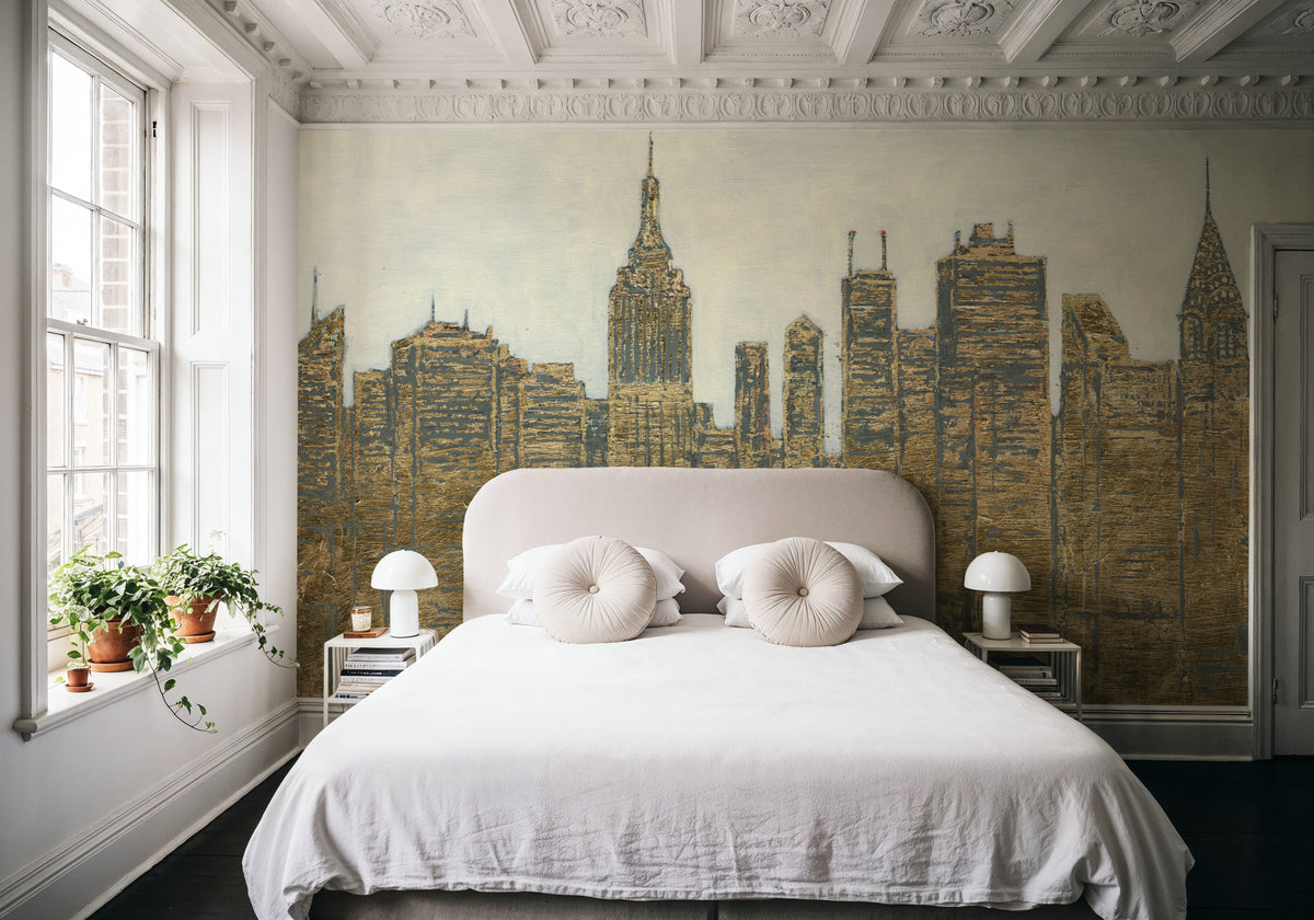 Lavish Skyline Mural Wallpaper - room preview 06