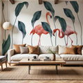 Shy Flamingos Mural Wallpaper - room preview 06