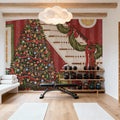 Home For the Holidays IV Mural Wallpaper - Red Tone - room preview 06