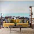 Pebble Beach Painting Mural Wallpaper - room preview 06
