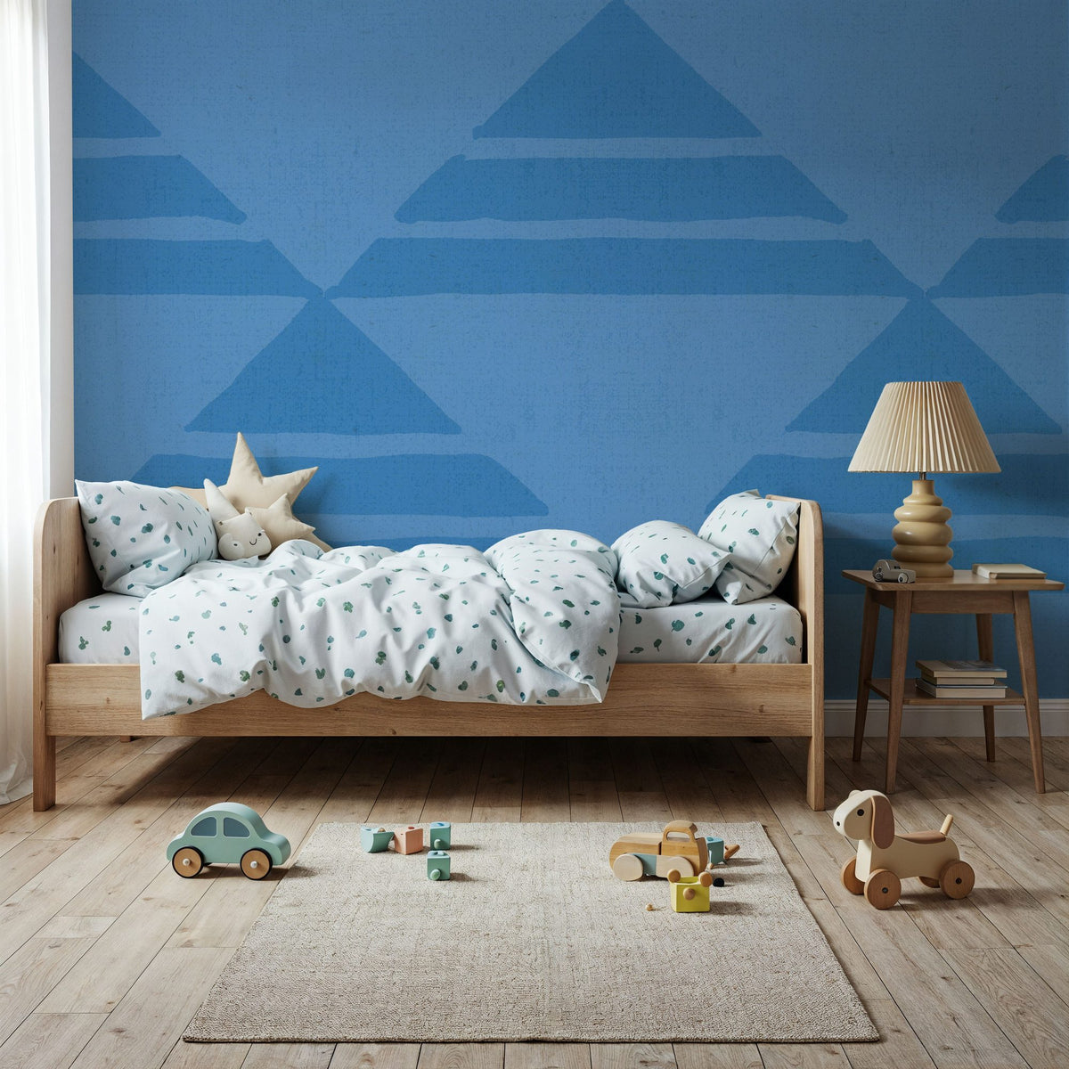 Seafood Ocean Light Blue Mural Wallpaper - room preview 06